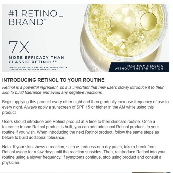 New (unopened package) ROC RETINOL CORREXION DEEP WRINKLE SERUM 1.7OZ 2PK - Picture 5 of 6